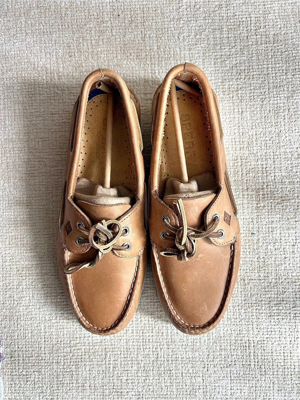 Sperry A/O 2-Eye Leather Boat Shoe Leather Boat Shoes Brown US 8 men’s